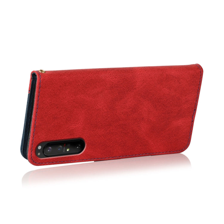 For Sony Xperia 1 II Dual-color Stitching Leather Phone Case