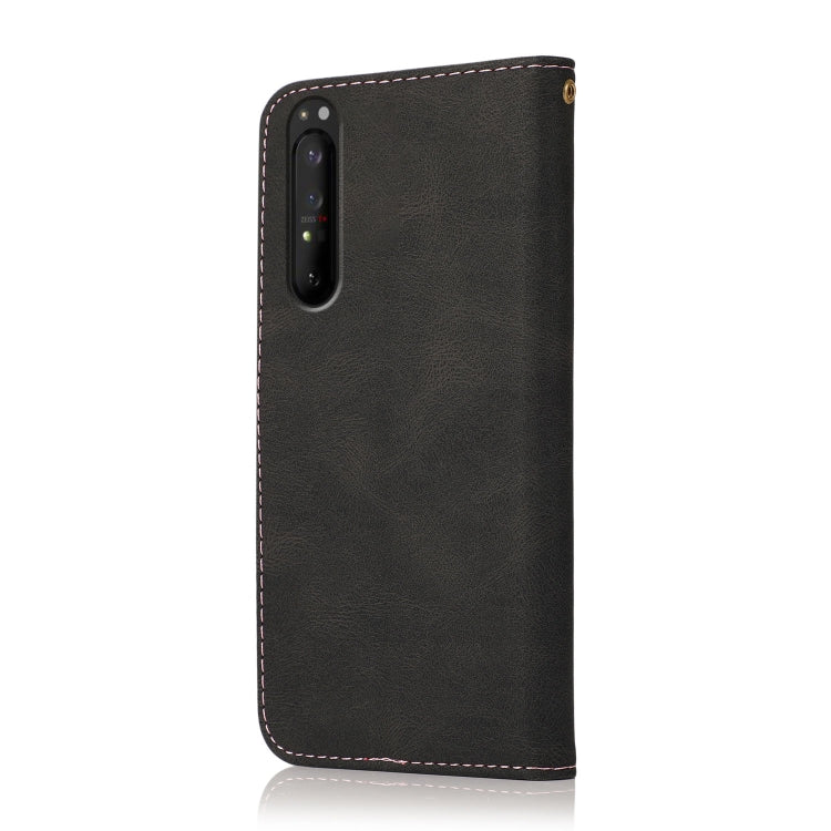 For Sony Xperia 1 II Dual-color Stitching Leather Phone Case