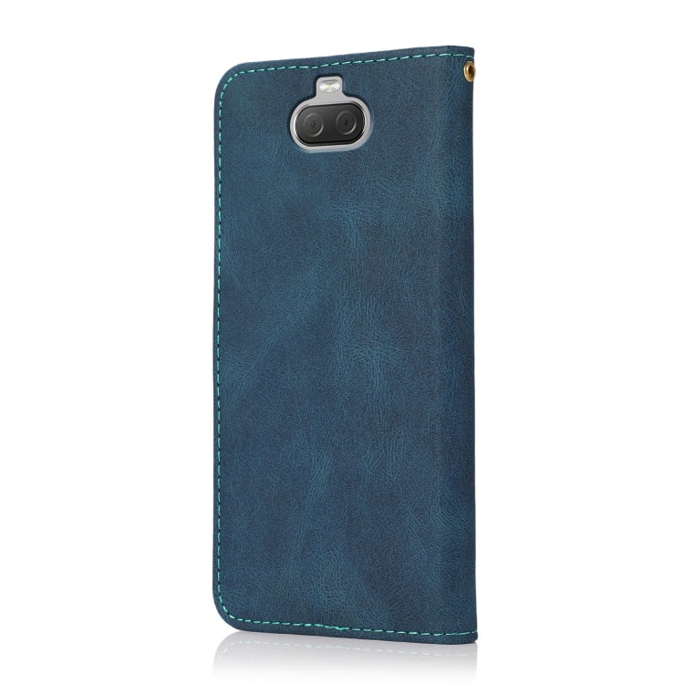 For Sony Xperia 10 Dual-color Stitching Leather Phone Case
