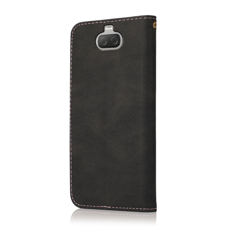 For Sony Xperia 10 Dual-color Stitching Leather Phone Case