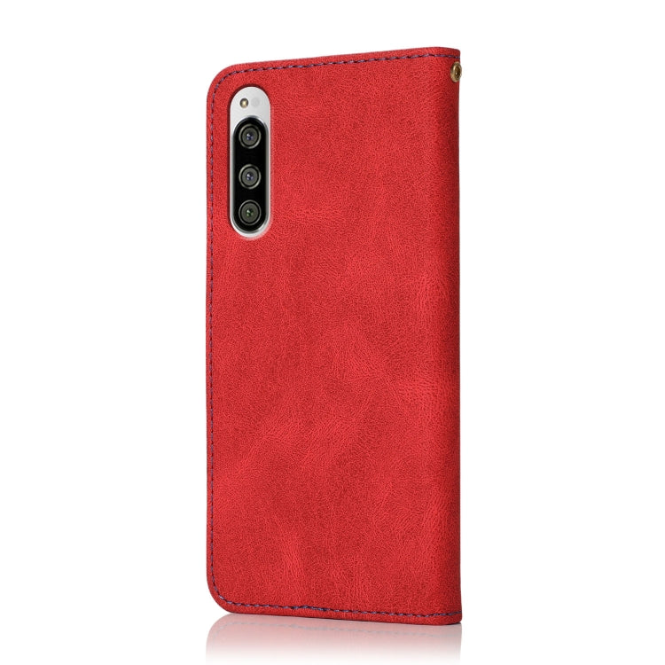 For Sony Xperia 10 II Dual-color Stitching Leather Phone Case