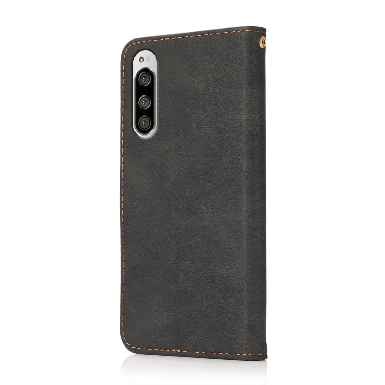 For Sony Xperia 10 II Dual-color Stitching Leather Phone Case