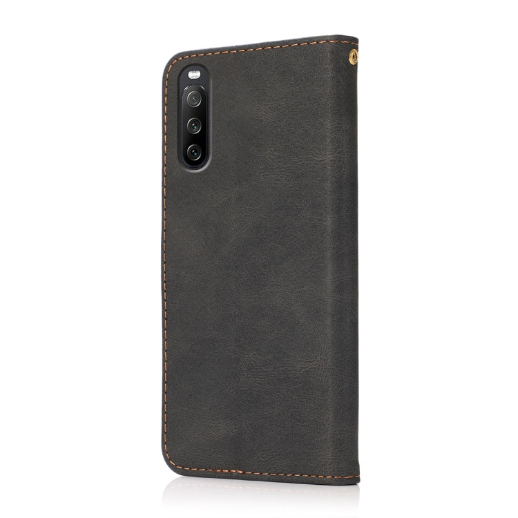 For Sony Xperia L4 Dual-color Stitching Leather Phone Case