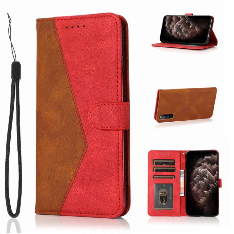 For Sony Xperia L4 Dual-color Stitching Leather Phone Case