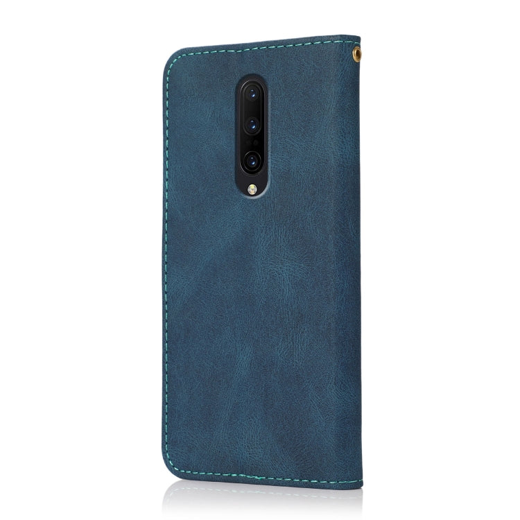 For OnePlus 7 Pro Dual-color Stitching Leather Phone Case