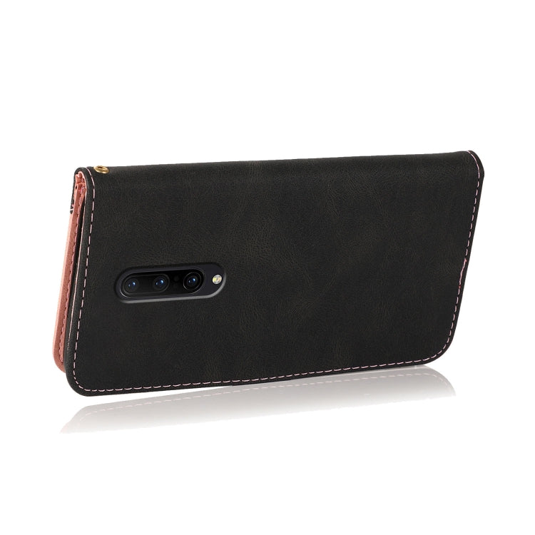 For OnePlus 7 Pro Dual-color Stitching Leather Phone Case