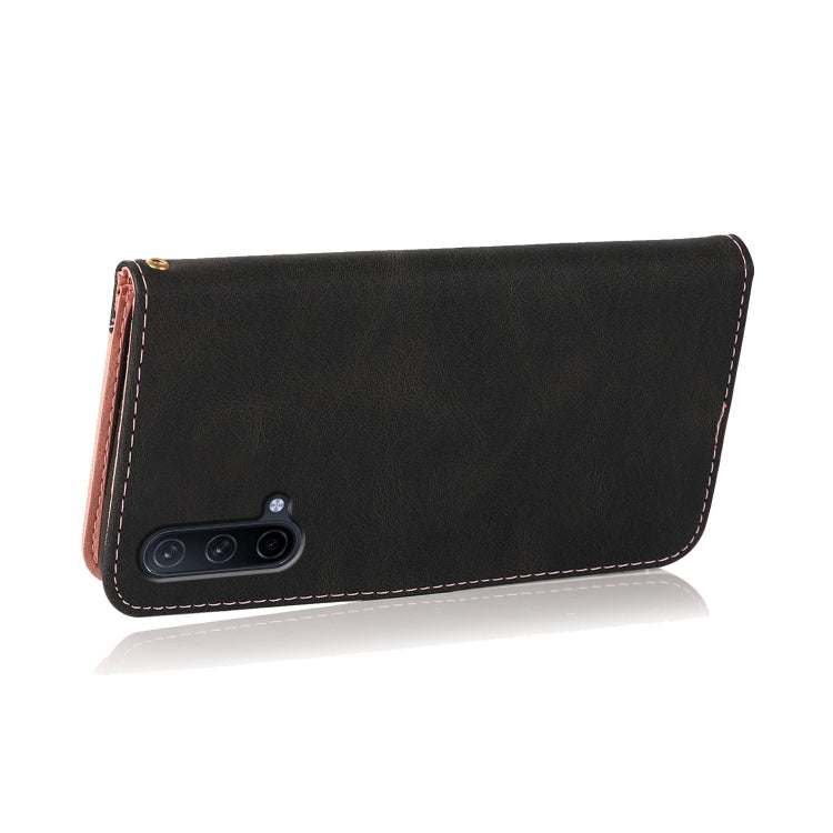 For OnePlus Nord CE 5G Dual-color Stitching Leather Phone Case