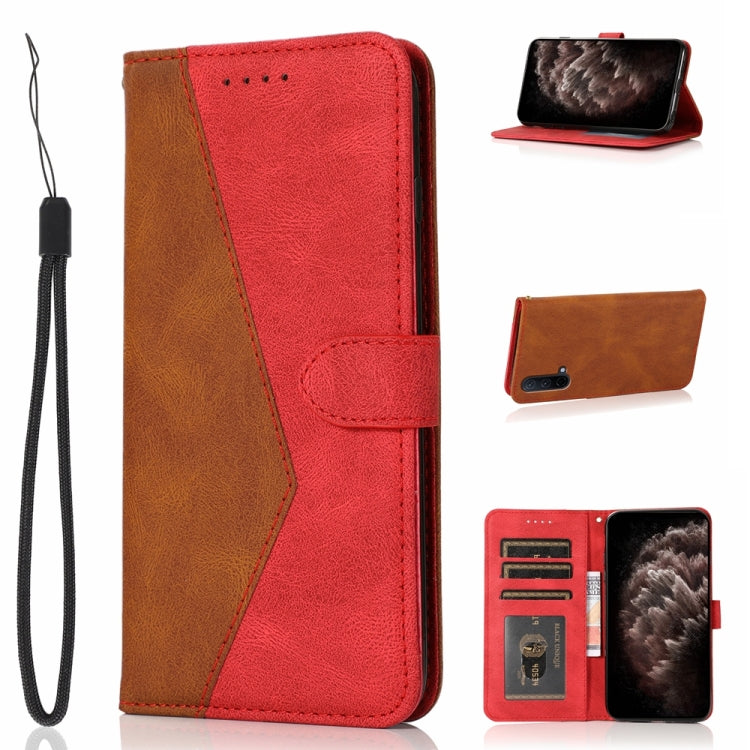 For OnePlus Nord CE 5G Dual-color Stitching Leather Phone Case