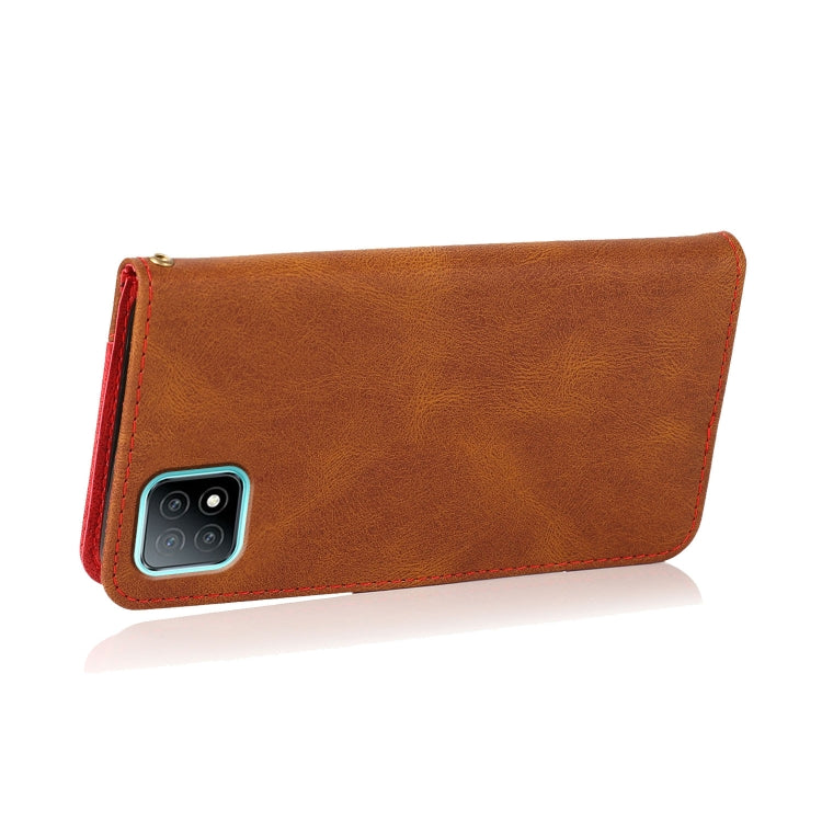 For OPPO A53 5G / A72 5G / A73 5G Dual-color Stitching Leather Phone Case