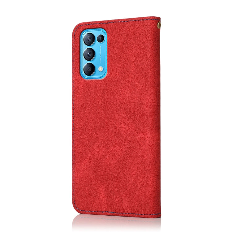 For OPPO Find X3 Lite Dual-color Stitching Leather Phone Case