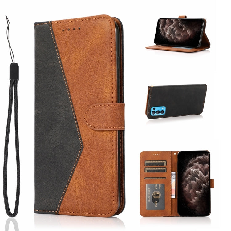 For OPPO Find X3 Lite Dual-color Stitching Leather Phone Case