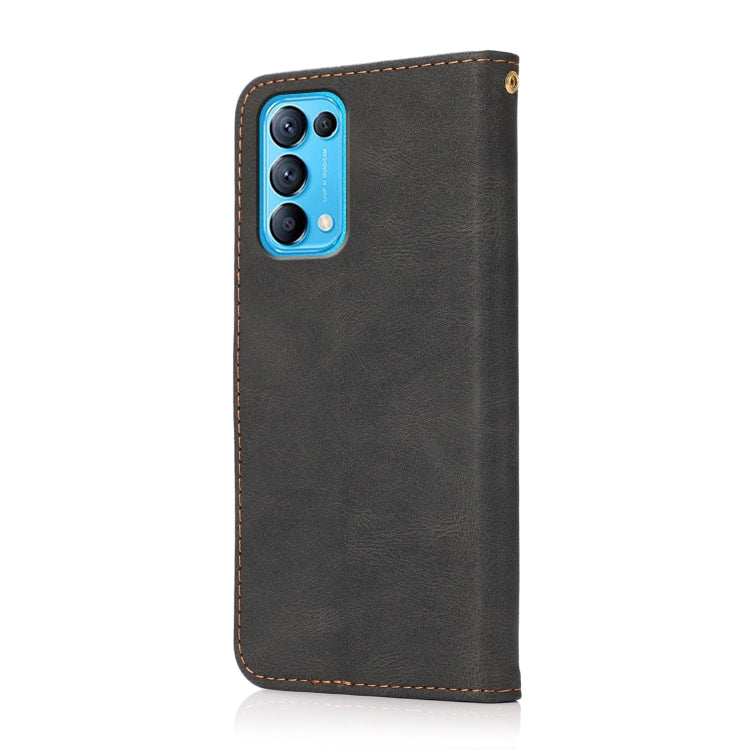 For OPPO Find X3 Lite Dual-color Stitching Leather Phone Case