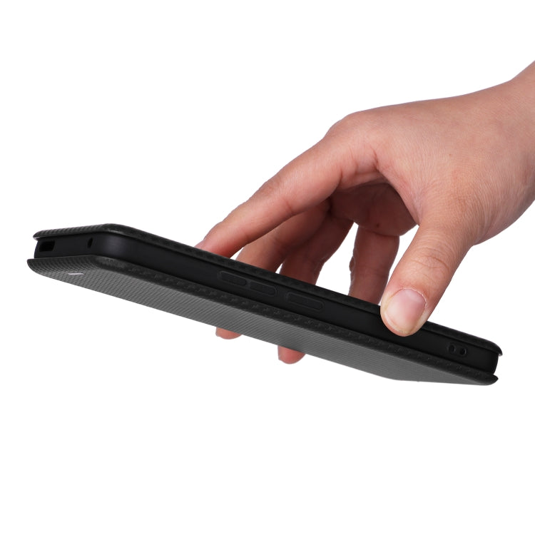 For TCL 408 Carbon Fiber Texture Flip Leather Phone Case