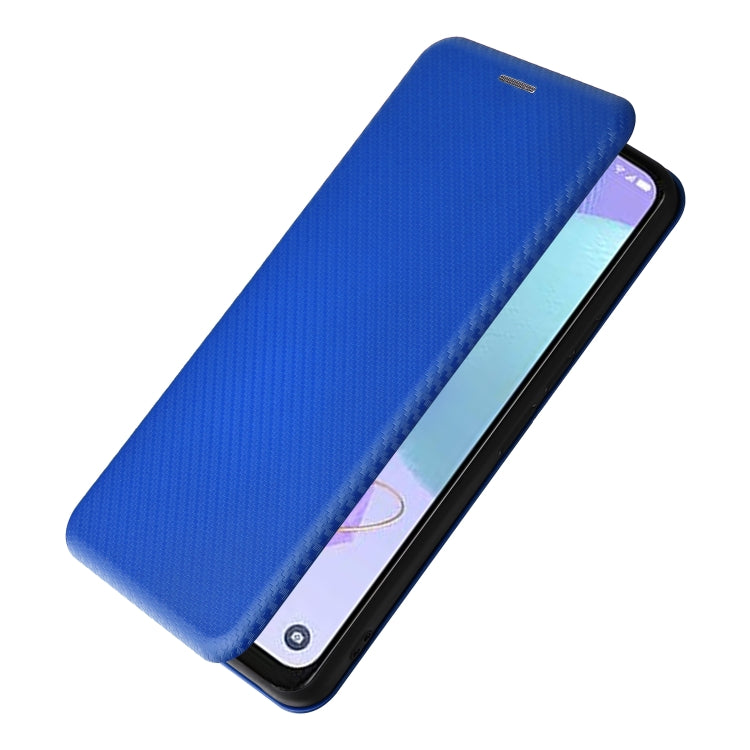 For TCL 408 Carbon Fiber Texture Flip Leather Phone Case