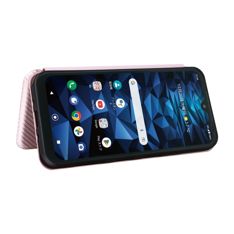 For Kyocera Digno SX3 KYG02 Carbon Fiber Texture Flip Leather Phone Case