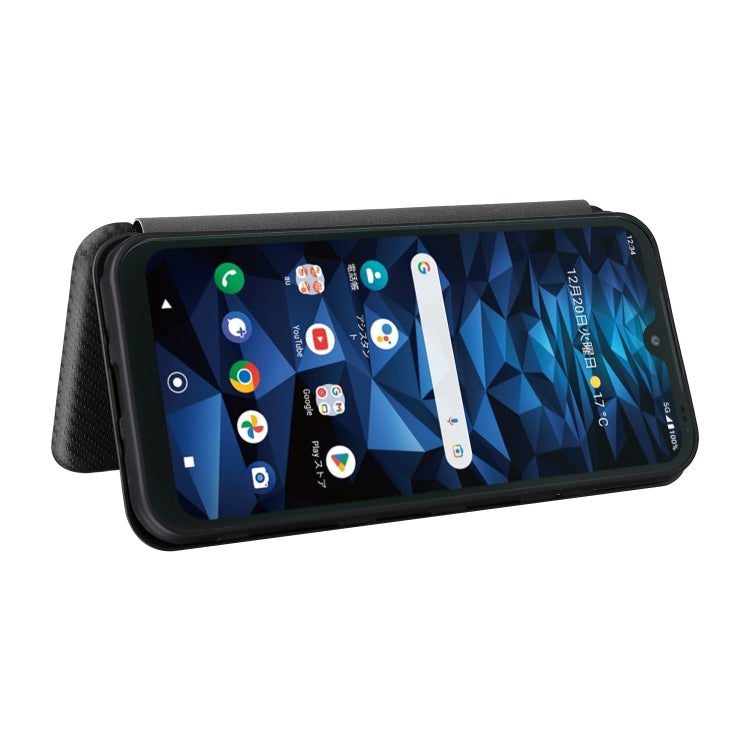 For Kyocera Digno SX3 KYG02 Carbon Fiber Texture Flip Leather Phone Case