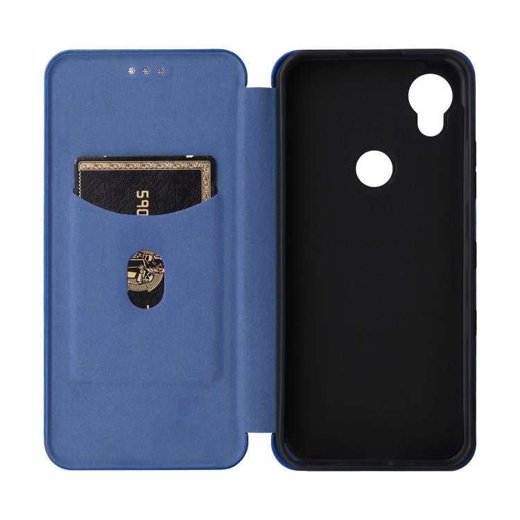 For Kyocera Digno SX3 KYG02 Carbon Fiber Texture Flip Leather Phone Case