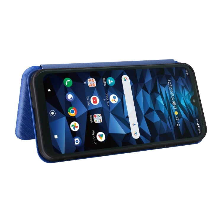 For Kyocera Digno SX3 KYG02 Carbon Fiber Texture Flip Leather Phone Case