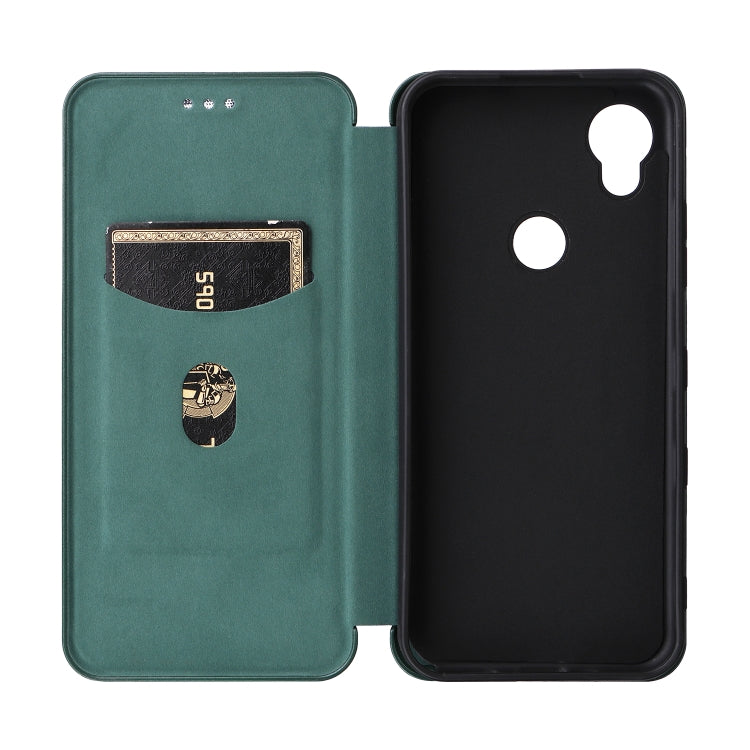 For Kyocera Digno SX3 KYG02 Carbon Fiber Texture Flip Leather Phone Case