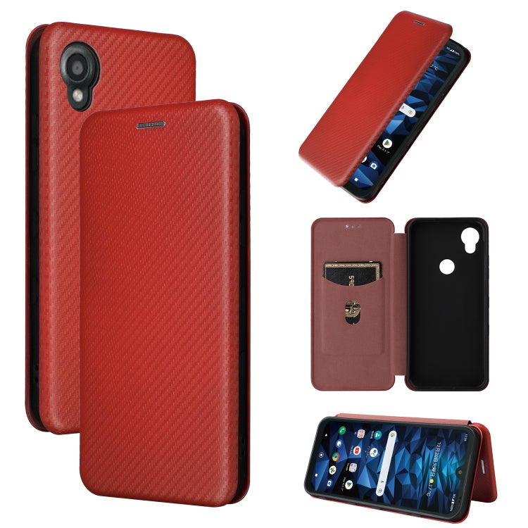 For Kyocera Digno SX3 KYG02 Carbon Fiber Texture Flip Leather Phone Case