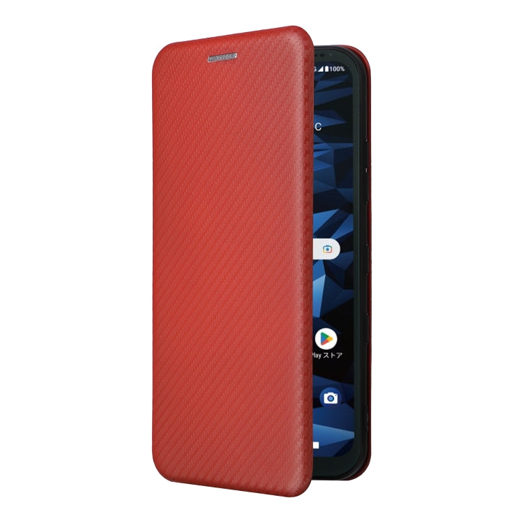 For Kyocera Digno SX3 KYG02 Carbon Fiber Texture Flip Leather Phone Case