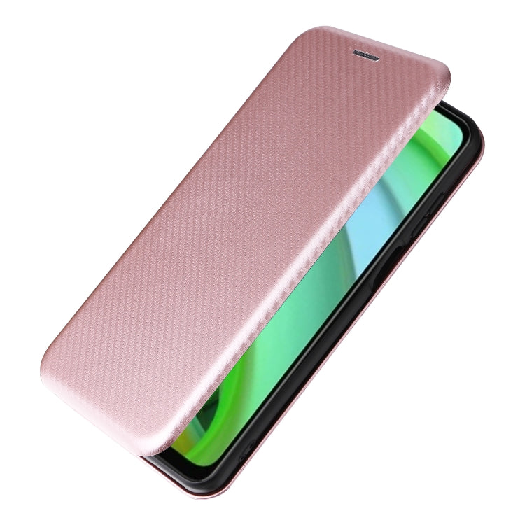 For Motorola Moto G Power 2023 Carbon Fiber Texture Flip Leather Phone Case