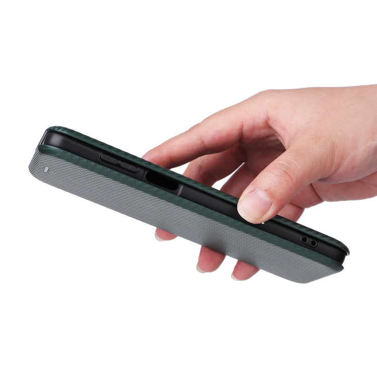 For Motorola Moto G Power 2023 Carbon Fiber Texture Flip Leather Phone Case