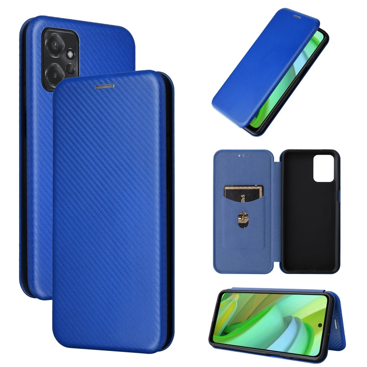 For Motorola Moto G Power 2023 Carbon Fiber Texture Flip Leather Phone Case