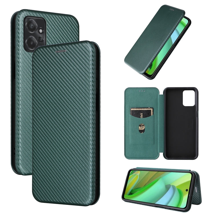 For Motorola Moto G Power 2023 Carbon Fiber Texture Flip Leather Phone Case