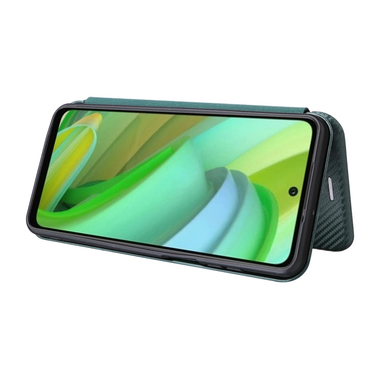 For Motorola Moto G Power 2023 Carbon Fiber Texture Flip Leather Phone Case