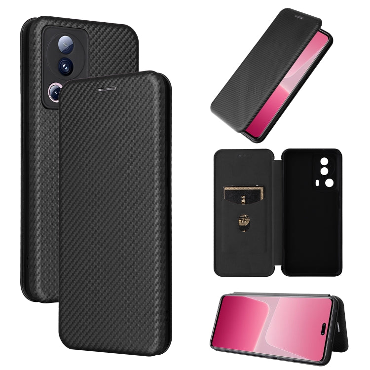 For Xiaomi 13 Lite Carbon Fiber Texture Flip Leather Phone Case
