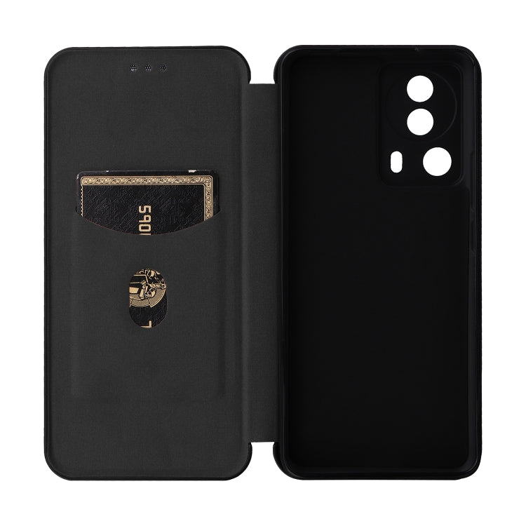For Xiaomi 13 Lite Carbon Fiber Texture Flip Leather Phone Case