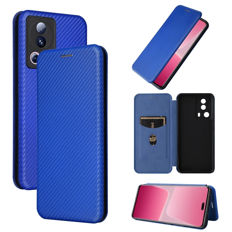 For Xiaomi 13 Lite Carbon Fiber Texture Flip Leather Phone Case
