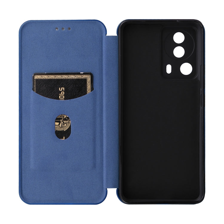 For Xiaomi 13 Lite Carbon Fiber Texture Flip Leather Phone Case