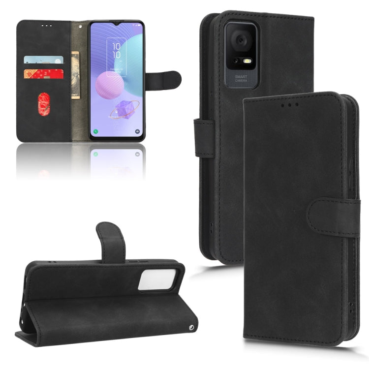 For TCL 408 Skin Feel Magnetic Flip Leather Phone Case