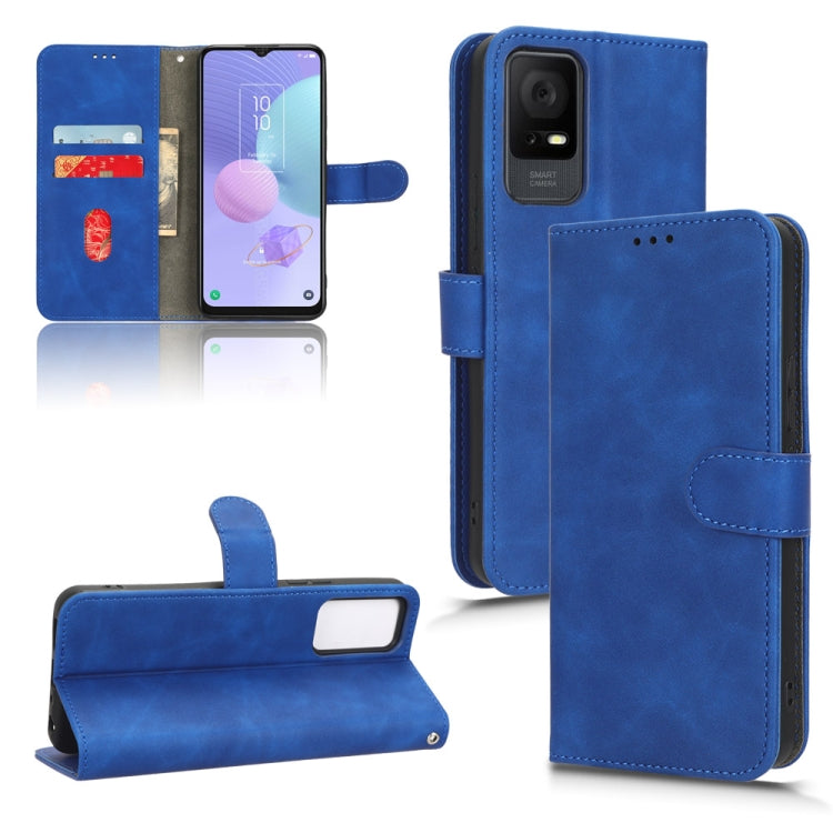 For TCL 408 Skin Feel Magnetic Flip Leather Phone Case
