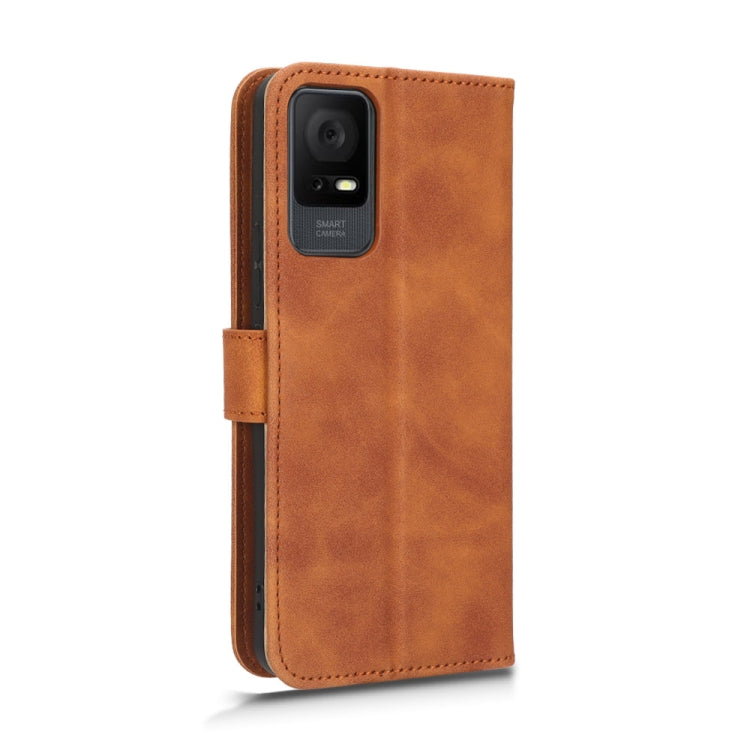 For TCL 408 Skin Feel Magnetic Flip Leather Phone Case