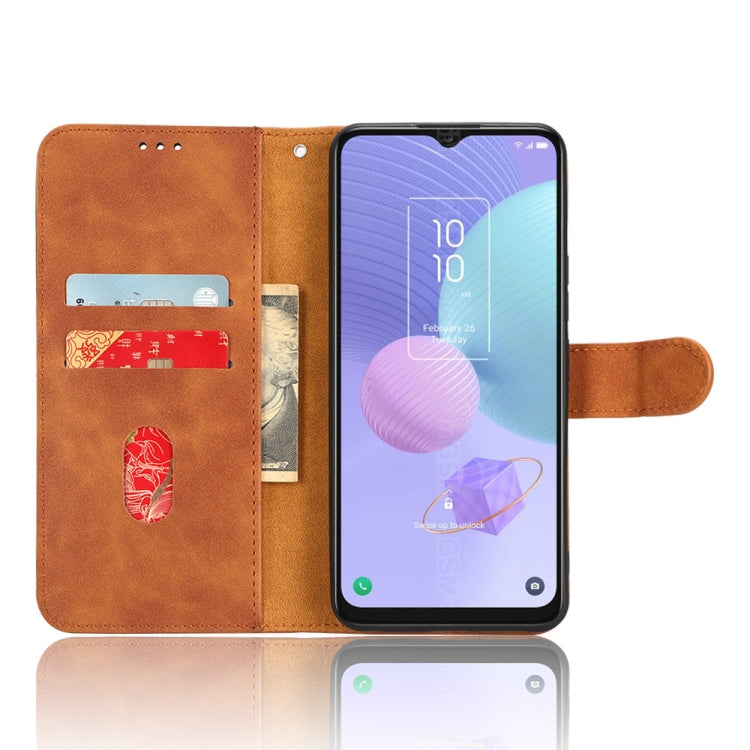 For TCL 408 Skin Feel Magnetic Flip Leather Phone Case
