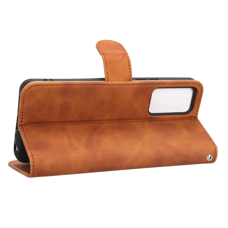 For TCL 408 Skin Feel Magnetic Flip Leather Phone Case