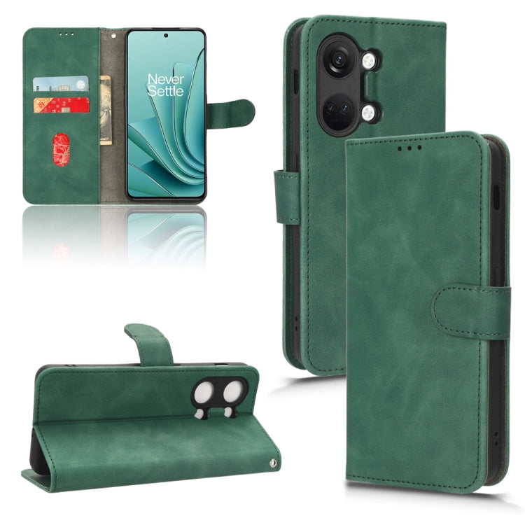 For OnePlus Ace 2V Skin Feel Magnetic Flip Leather Phone Case