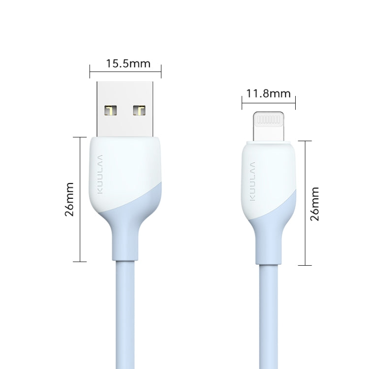 KUULAA KL-X58 2.4A USB to 8 Pin Liquid Silicone MFI Data Cable, Length:2m