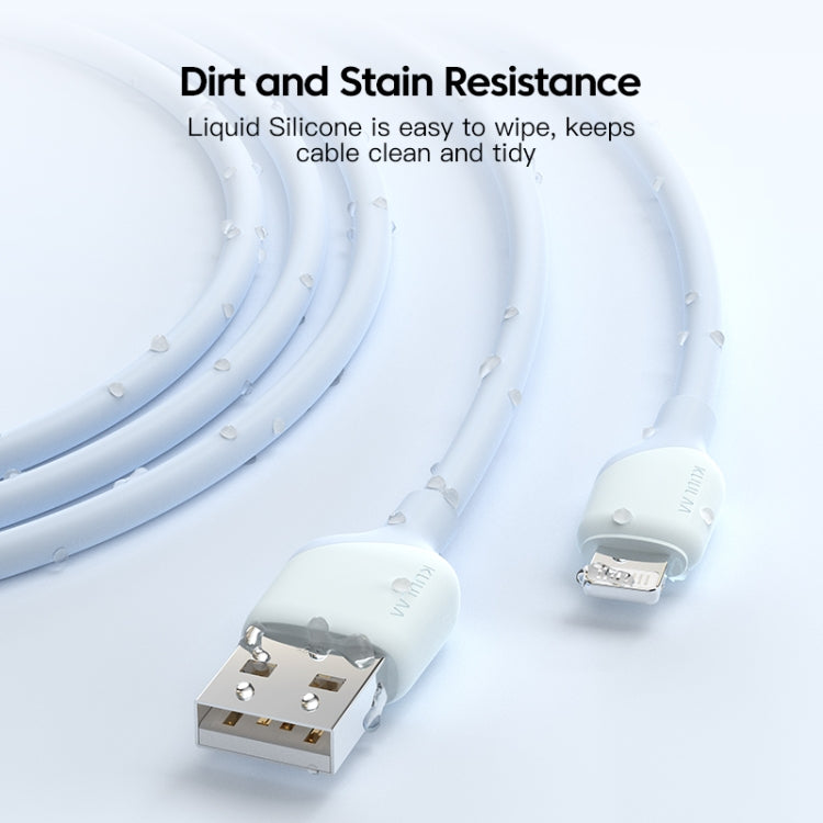 KUULAA KL-X58 2.4A USB to 8 Pin Liquid Silicone MFI Data Cable, Length:2m