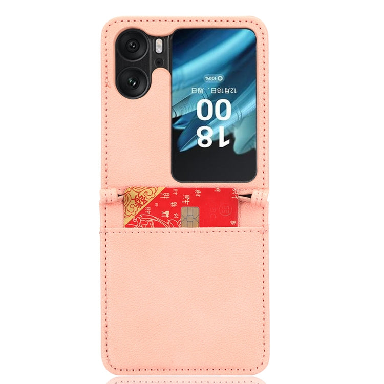 For OPPO Find N2 Flip Lambskin Leather Phone Case