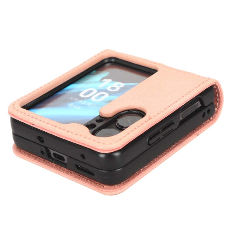 For OPPO Find N2 Flip Lambskin Leather Phone Case