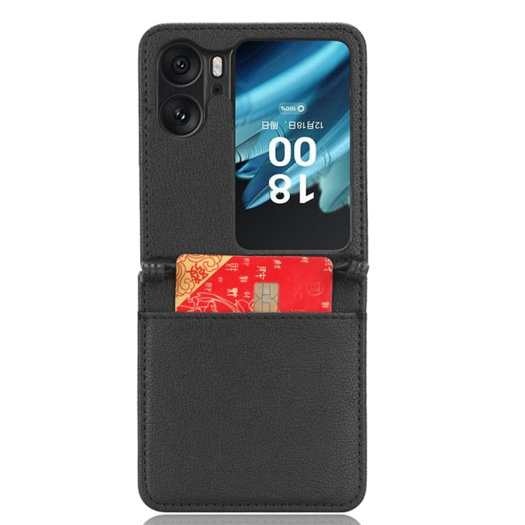 For OPPO Find N2 Flip Lambskin Leather Phone Case
