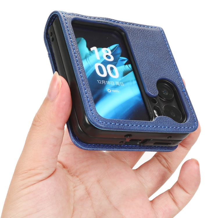 For OPPO Find N2 Flip Lambskin Leather Phone Case