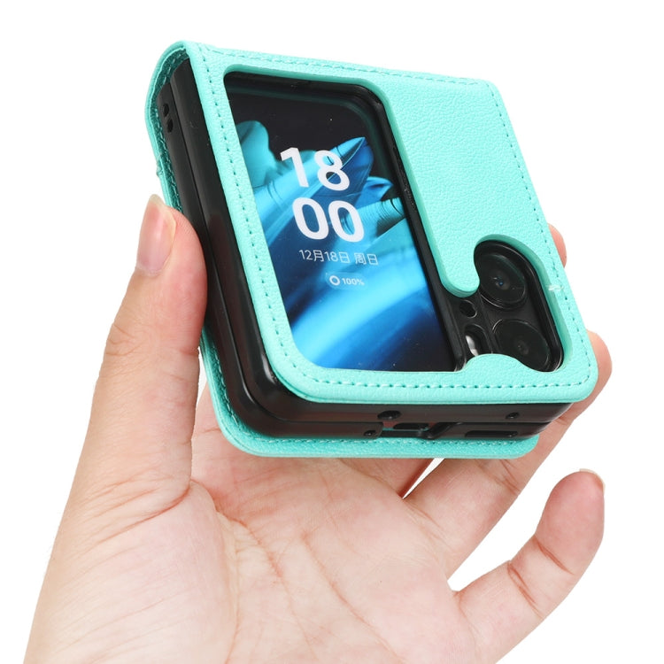 For OPPO Find N2 Flip Lambskin Leather Phone Case