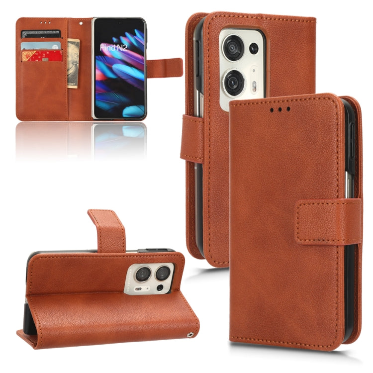 For OPPO Find N2 Lambskin Leather Phone Case