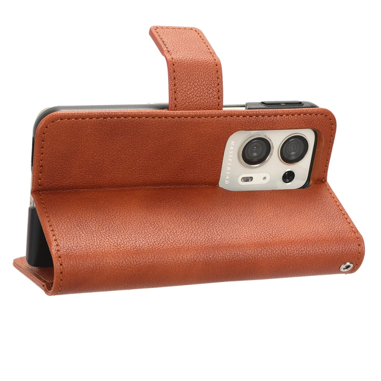 For OPPO Find N2 Lambskin Leather Phone Case