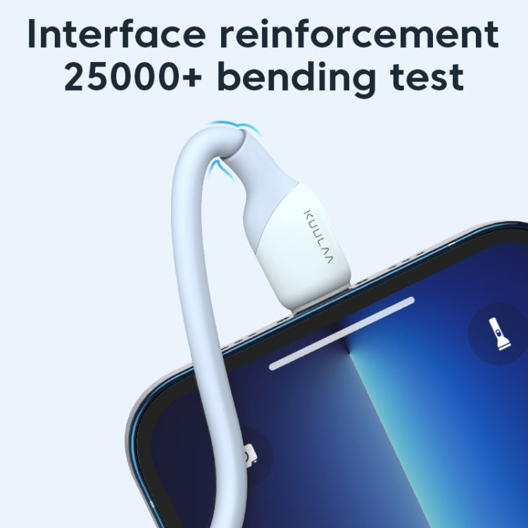 KUULAA KL-X57 30W USB-C/Type-C to 8 Pin Liquid Silicone MFI Data Cable, Length:2m